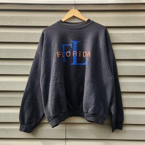 Vintage 1998 Florida Crewneck Faded Mens Three Tone Sweatshirt